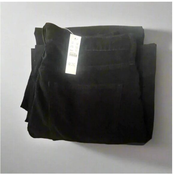 J Crew Wide Leg Corduroy Pants Black High Rise Stretch Size 31 - Picture 5 of 9